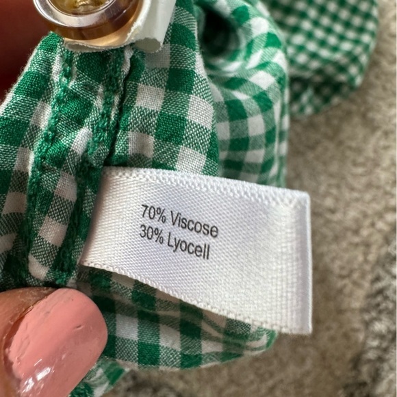 J Crew and The Limited button front checker gingham shirts blue white green XS - Picture 9 of 12